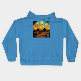 Starry Night in Mos Eisley Tatooine Kids Hoodie